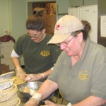 MASH team helping the Grayling Kiwanis Club make pies for their annual fund raising project.