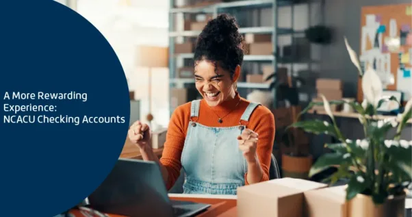 Checking Accounts Woman Smiling Laptop